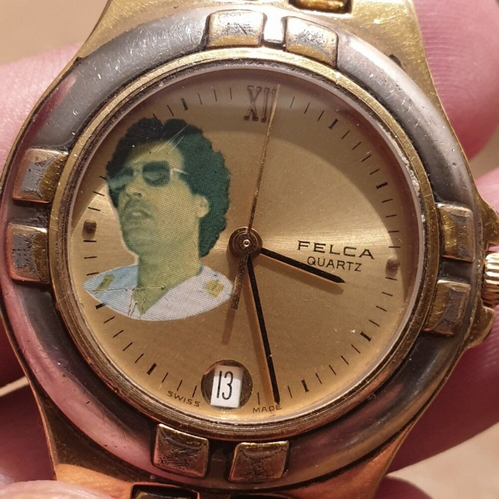 Very RARE Gold Plated Felca President Muammar Gaddafi Libyan Republic Watch